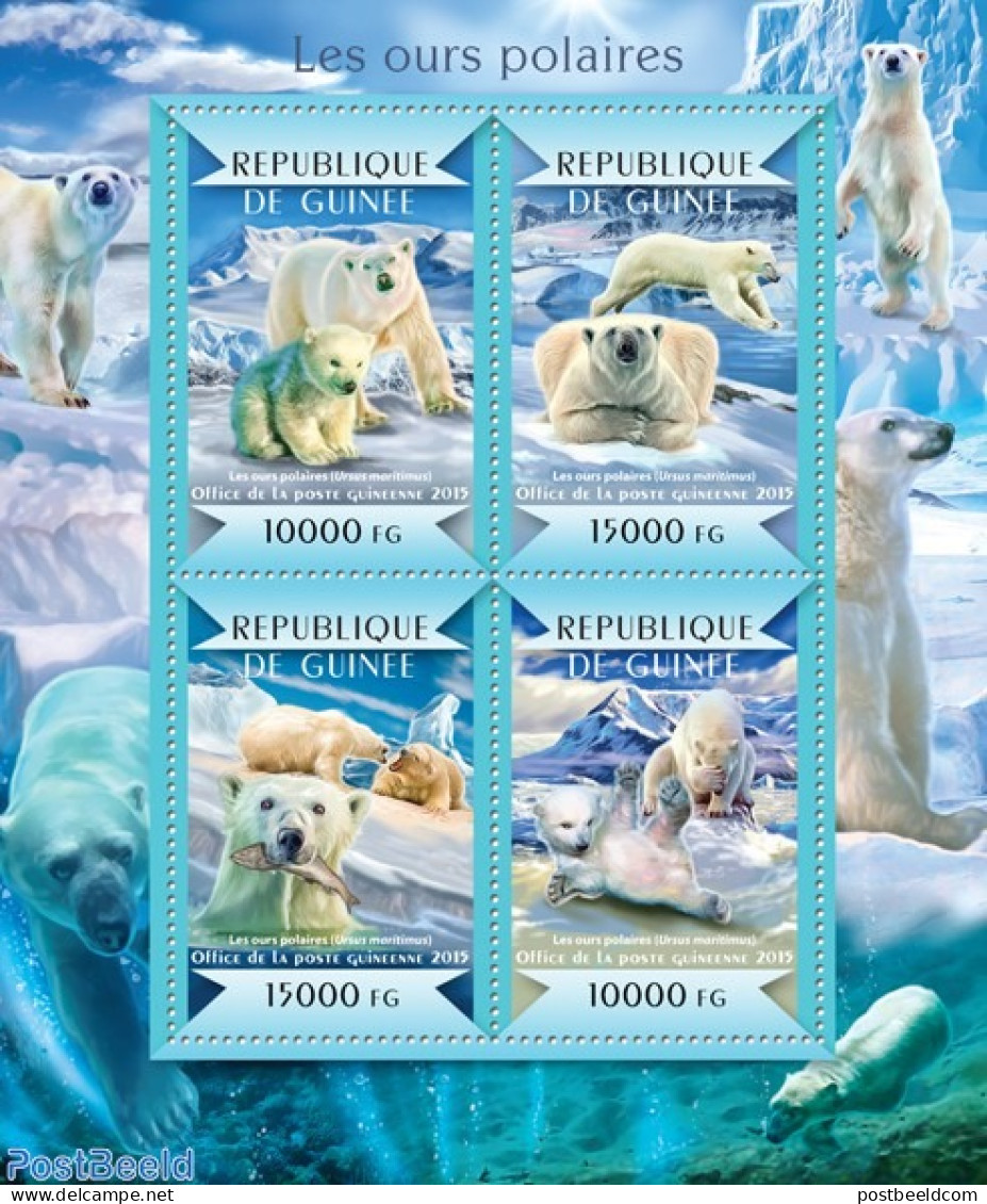Guinea, Republic 2015 Polar Bears, Mint NH, Nature - Bears - Sonstige & Ohne Zuordnung