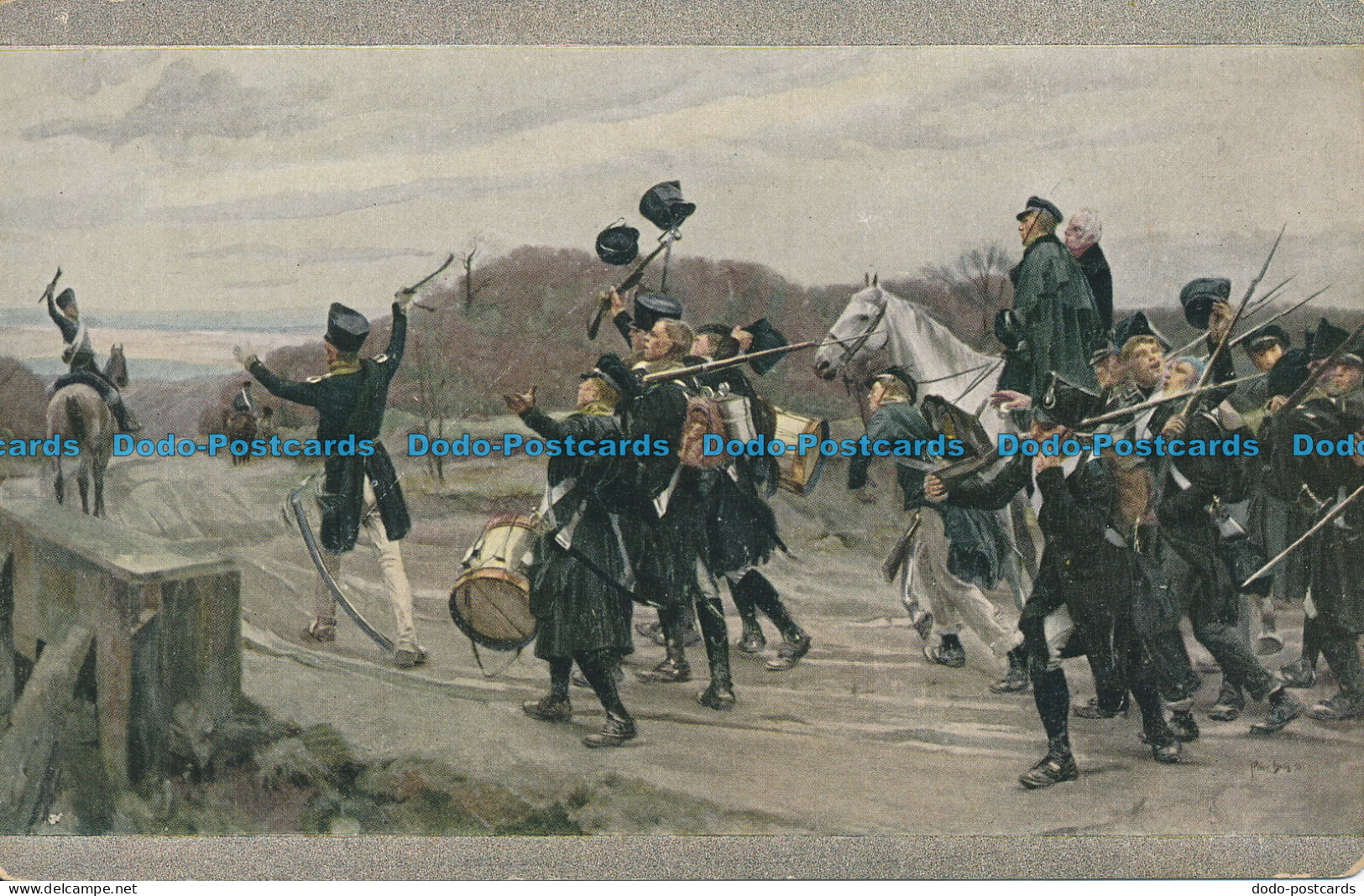 R039206 Old Postcard. War Scene. A Man On The Horses - World