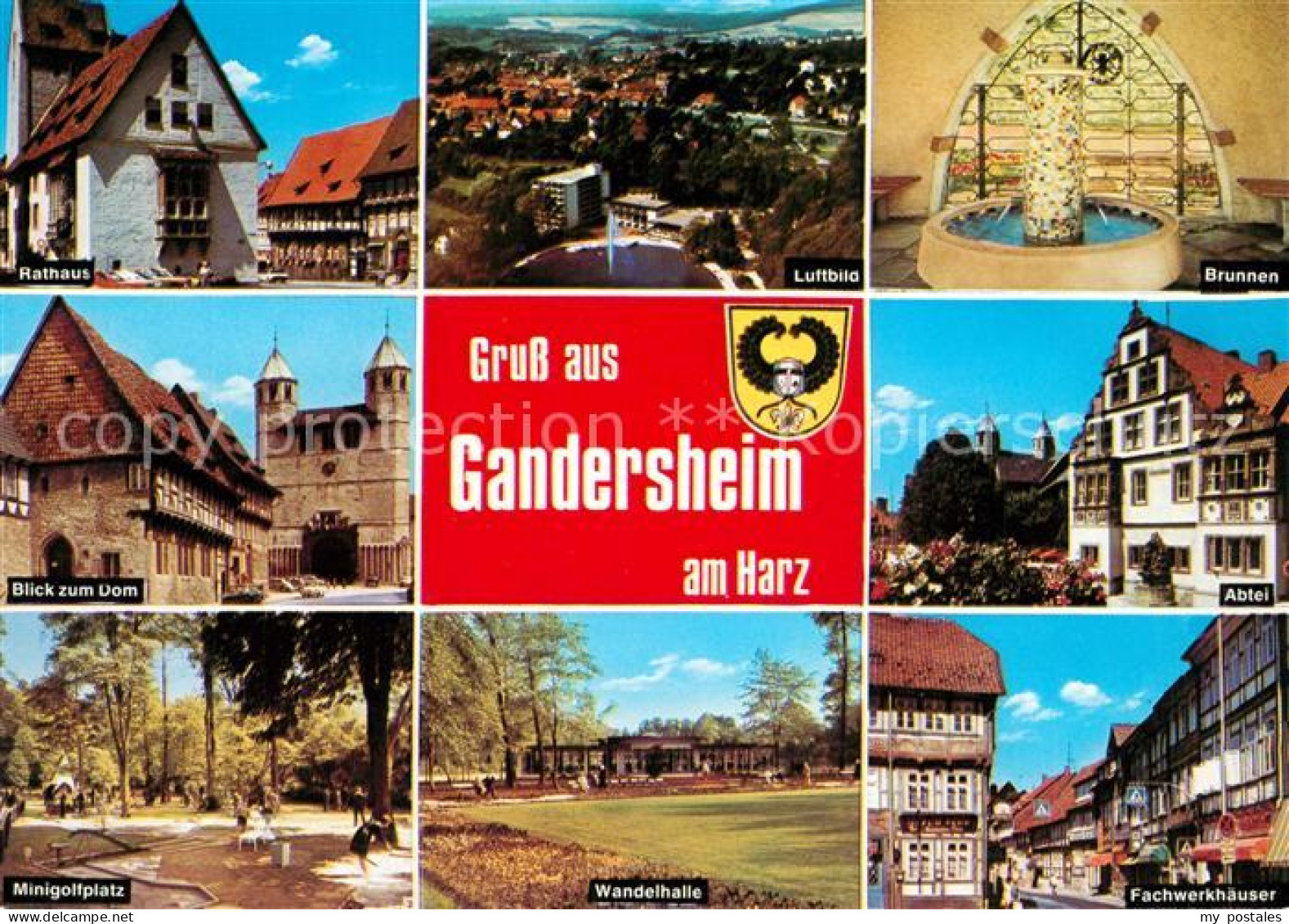 73241775 Gandersheim Bad Rathaus Brunnen Fachwerkhaus Wandelhalle Minigolf Dom G - Bad Gandersheim