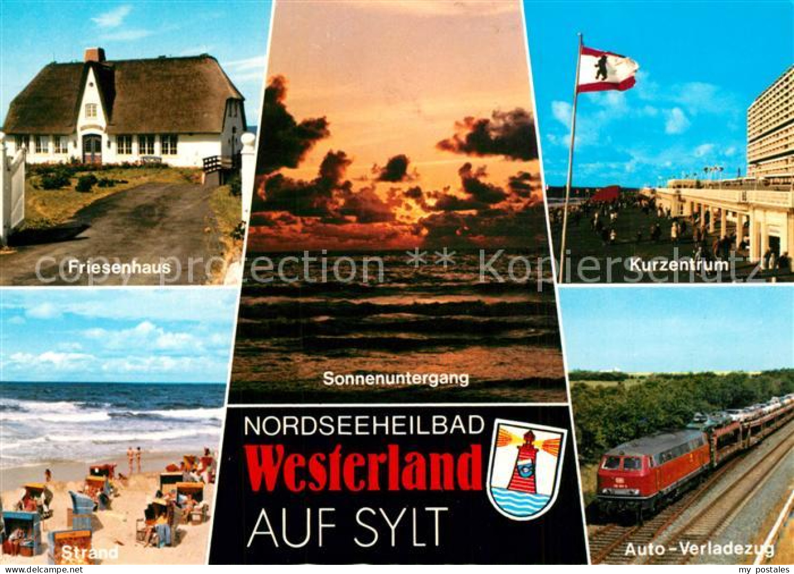 73241209 Westerland Sylt Friesenhaus Kurzentrum Strand Autoverladestelle Westerl - Autres & Non Classés