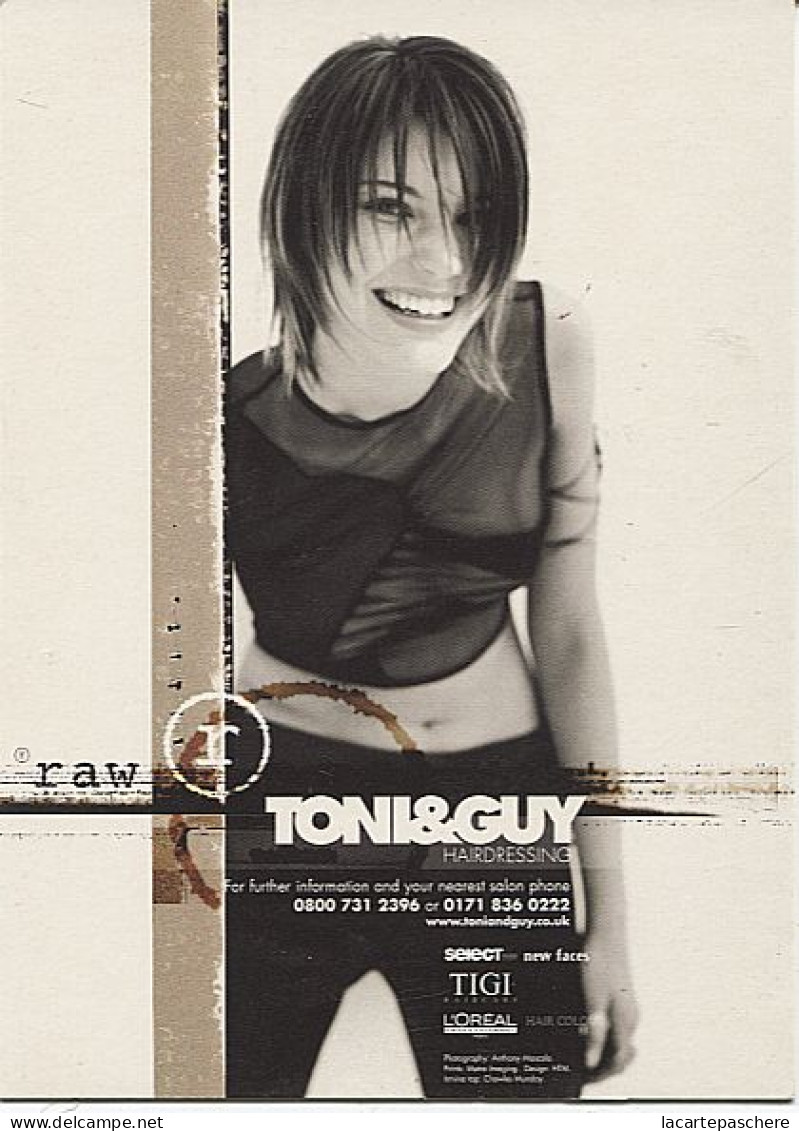 X112602 PUBLICITE PUBLICITY TONI AND GUY HAIRDRESSING HAIR DRESSING  COIFFEUR COIFFURE UNITED KINGDOM - Publicité