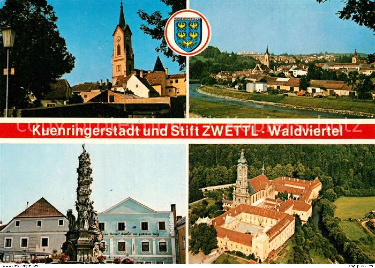 73241180 Zwettl-Niederoesterreich Kuenringerstadt Dreifaltigkeitssaeule Stift Zi - Autres & Non Classés