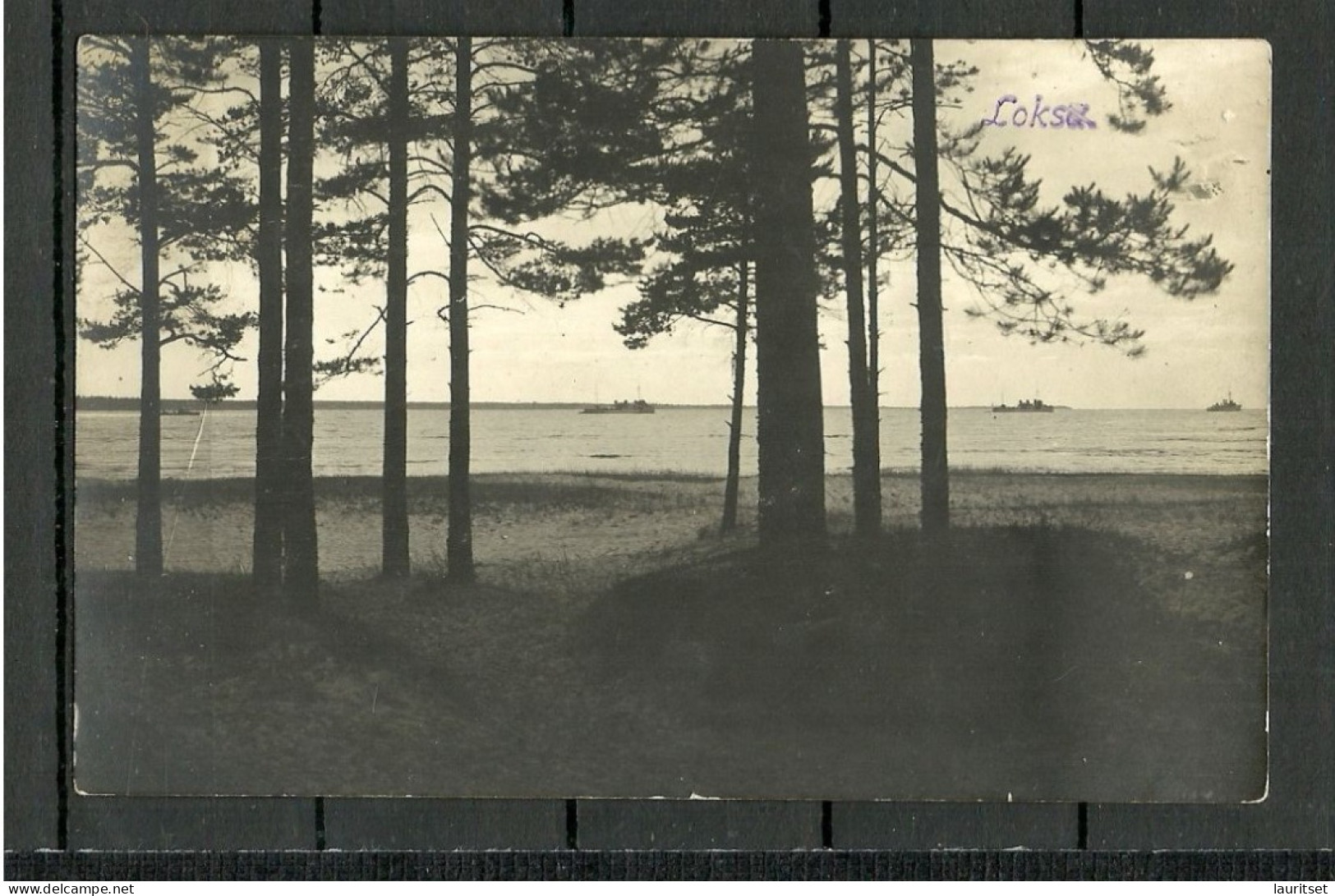 Estonia Estland Ca. 1920 LOKSA Strand Ships Schiffe, Photo Post Card, Unused - Estonie
