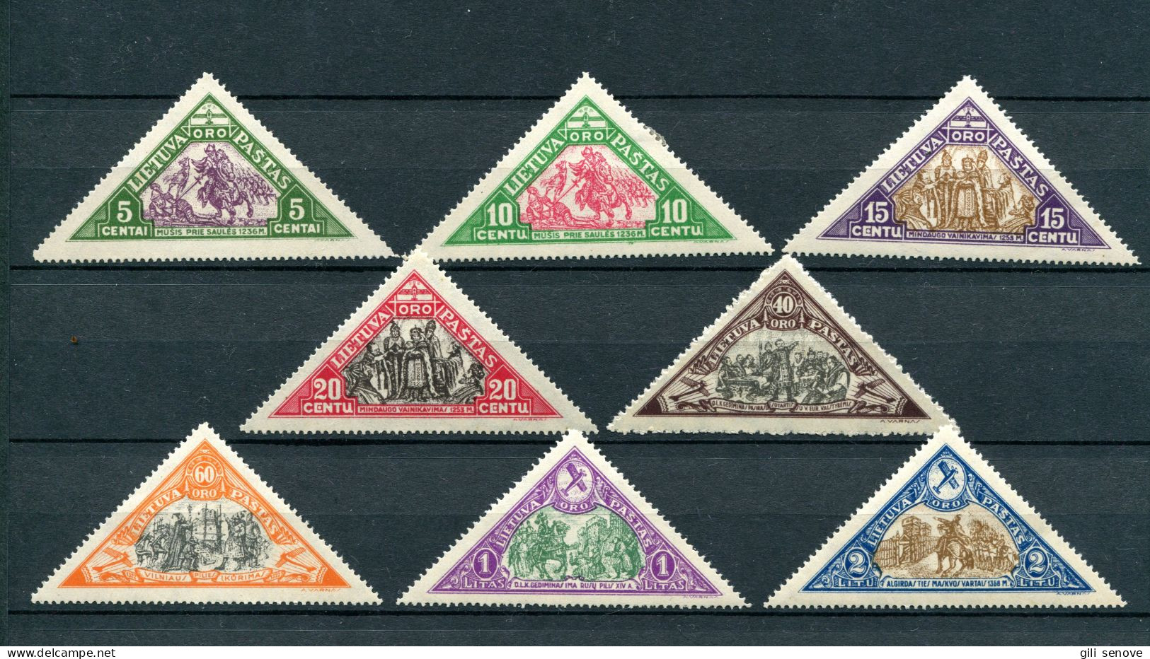 Lithuania 1932 Mi. 340A-347A Sc C55-C62 Independence MLH - Lituanie