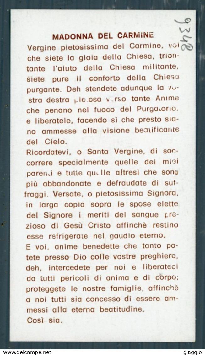 °°° Santino N. 9348 - Madonna Del Carmine °°° - Godsdienst & Esoterisme