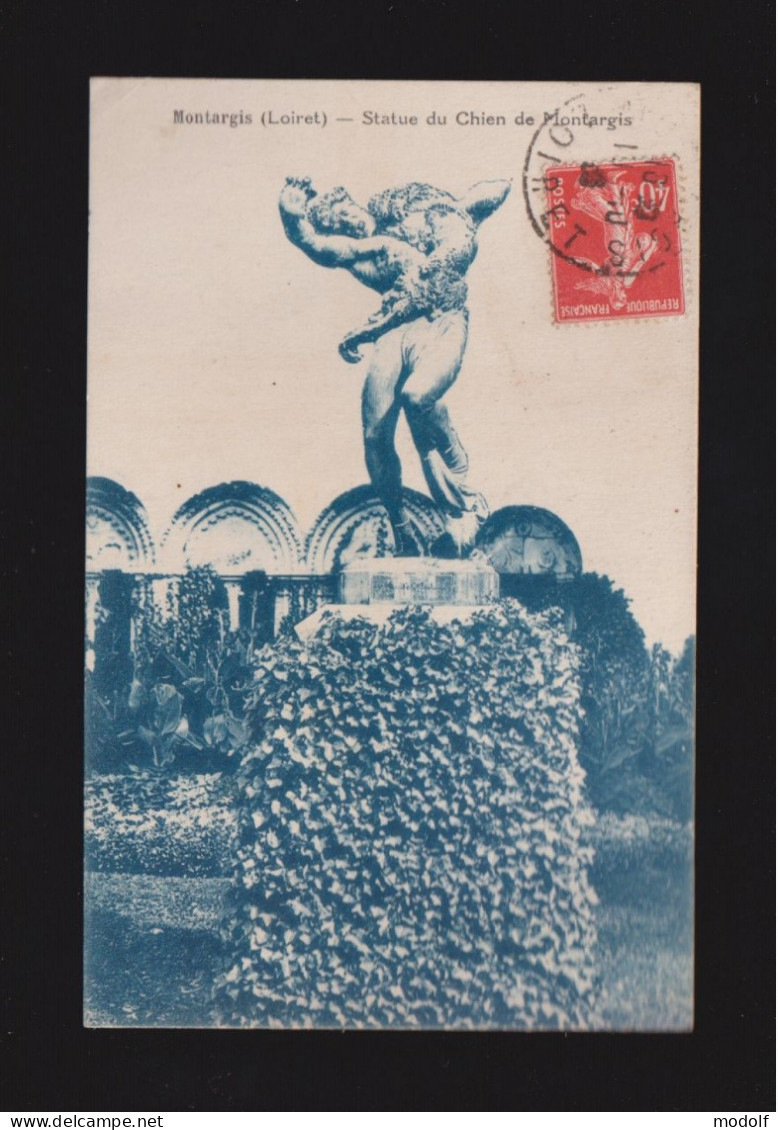 CPA - 45 - Montargis - Statue Du Chien De Montargis - Circulée - Montargis