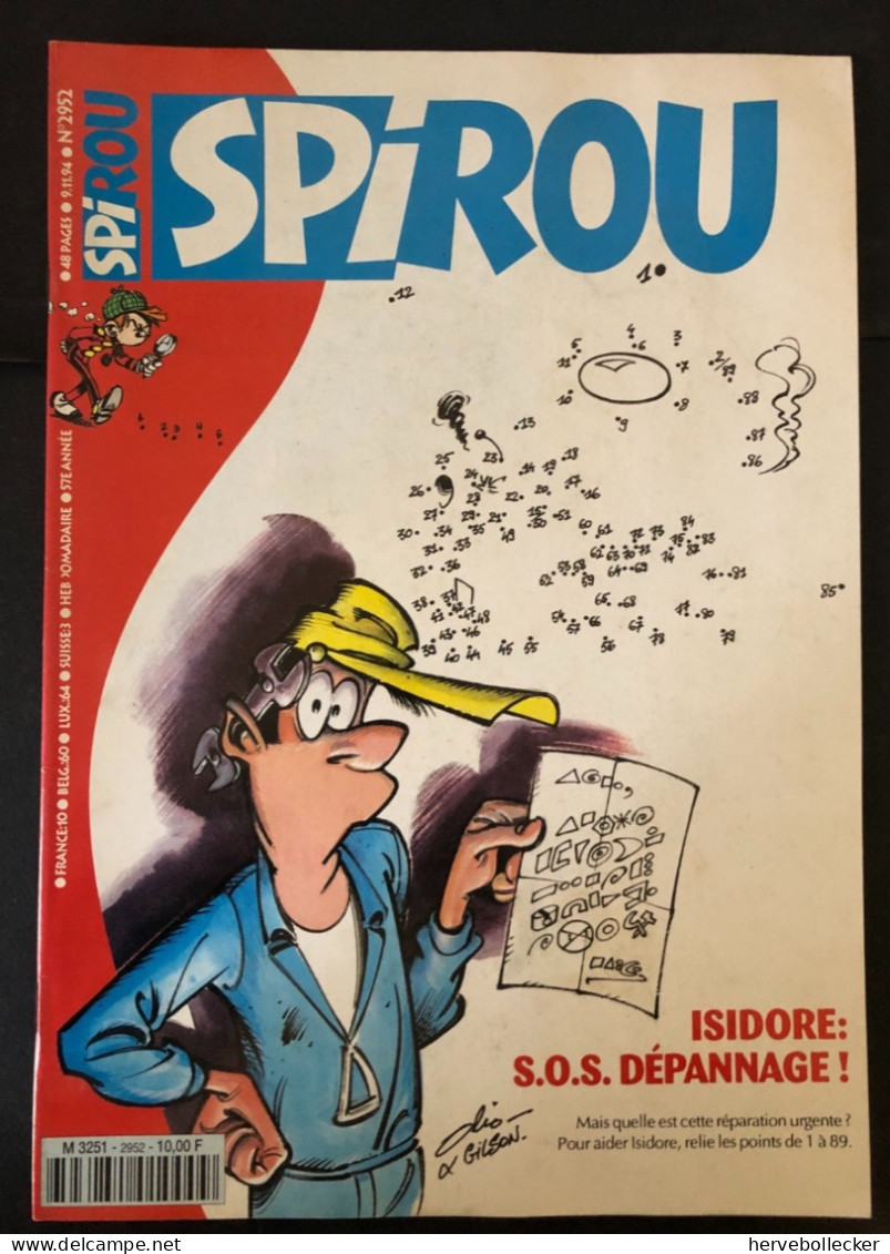 Spirou Hebdomadaire N° 2952 -1994 - Spirou Magazine