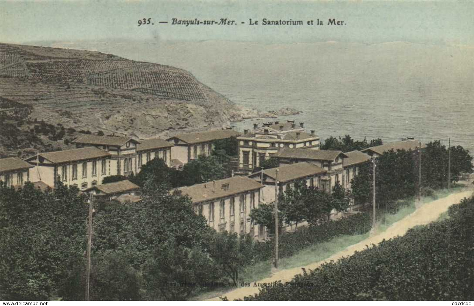 BANYULS SUR MER  Le Sanatorium Et La Mer Colorisée RV - Banyuls Sur Mer