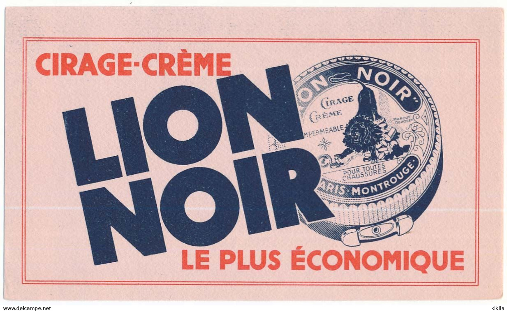 Buvard  20.4 X 12 LION NOIR  Cirage Crème Pour Chaussure  Sans Nom D'éditeur - Waschen & Putzen