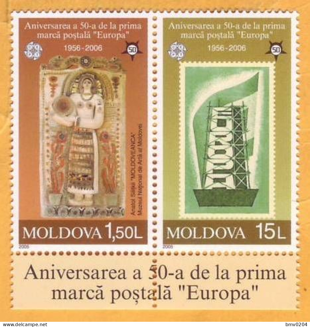 2005 Moldova Moldavie Moldau  Europa - Cept 50 Years Of The First Postage Stamps "EUROPА"   2v Mint - 2005