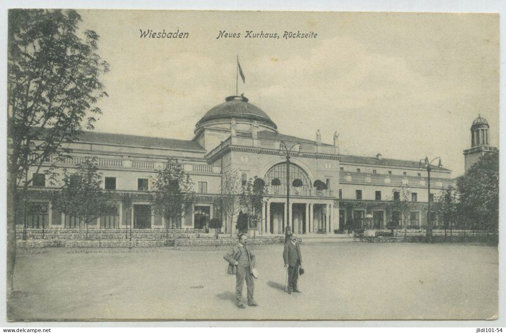 Wiesbaden, Neues Kurhaus, Rückseite (lt9) - Wiesbaden