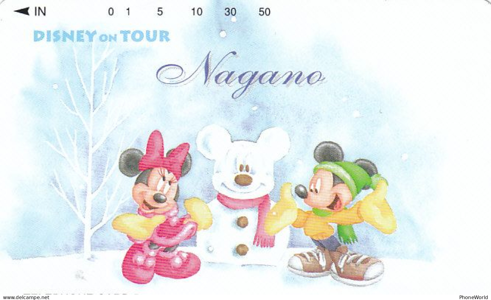 Japan, MINT 1100-016, Disney  On Tour,  Nagano, Snowman - Japan