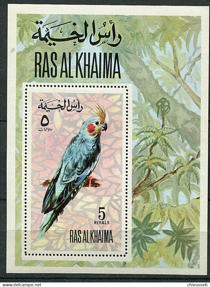 Ras Al Khaima ** Bloc N° 118 (ref. Michel) - Perroquet - Ras Al-Khaimah