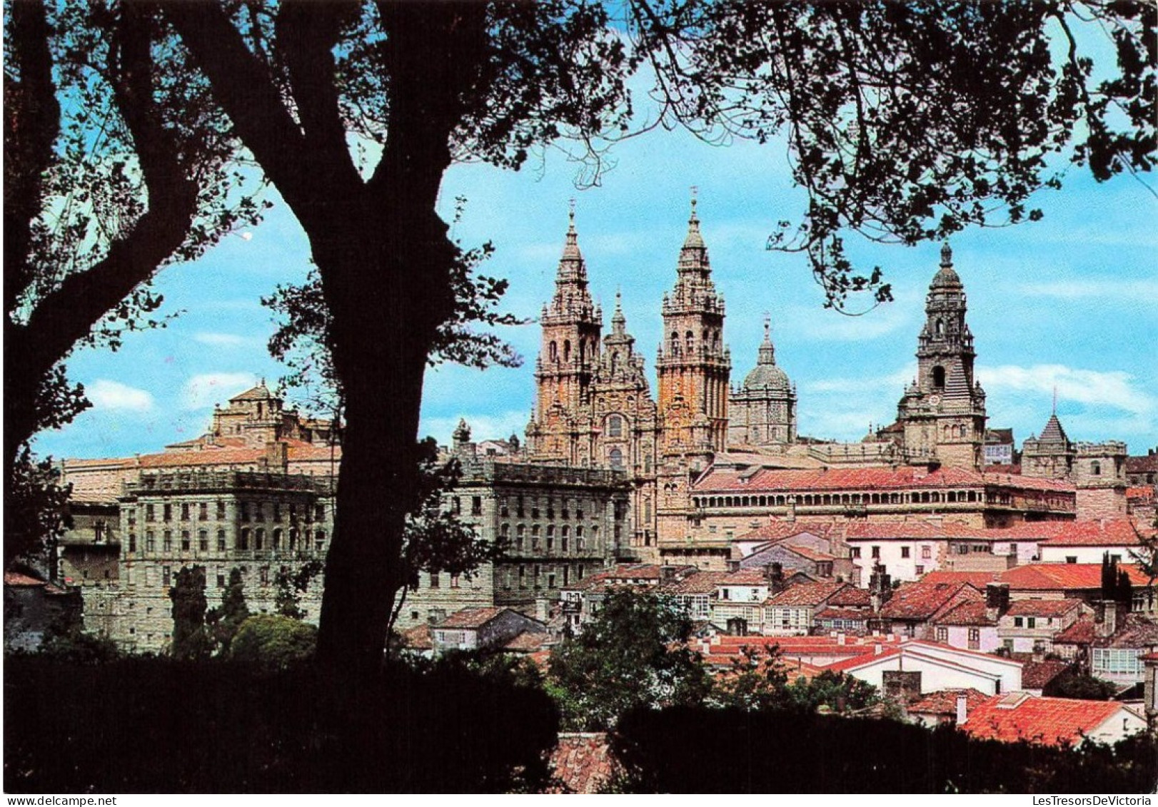 ESPAGNE - Santiago De Compostela - La Cathédrale Vue Du Paseo De La Herradura - Vue D'ensemble - Carte Postale - Santiago De Compostela