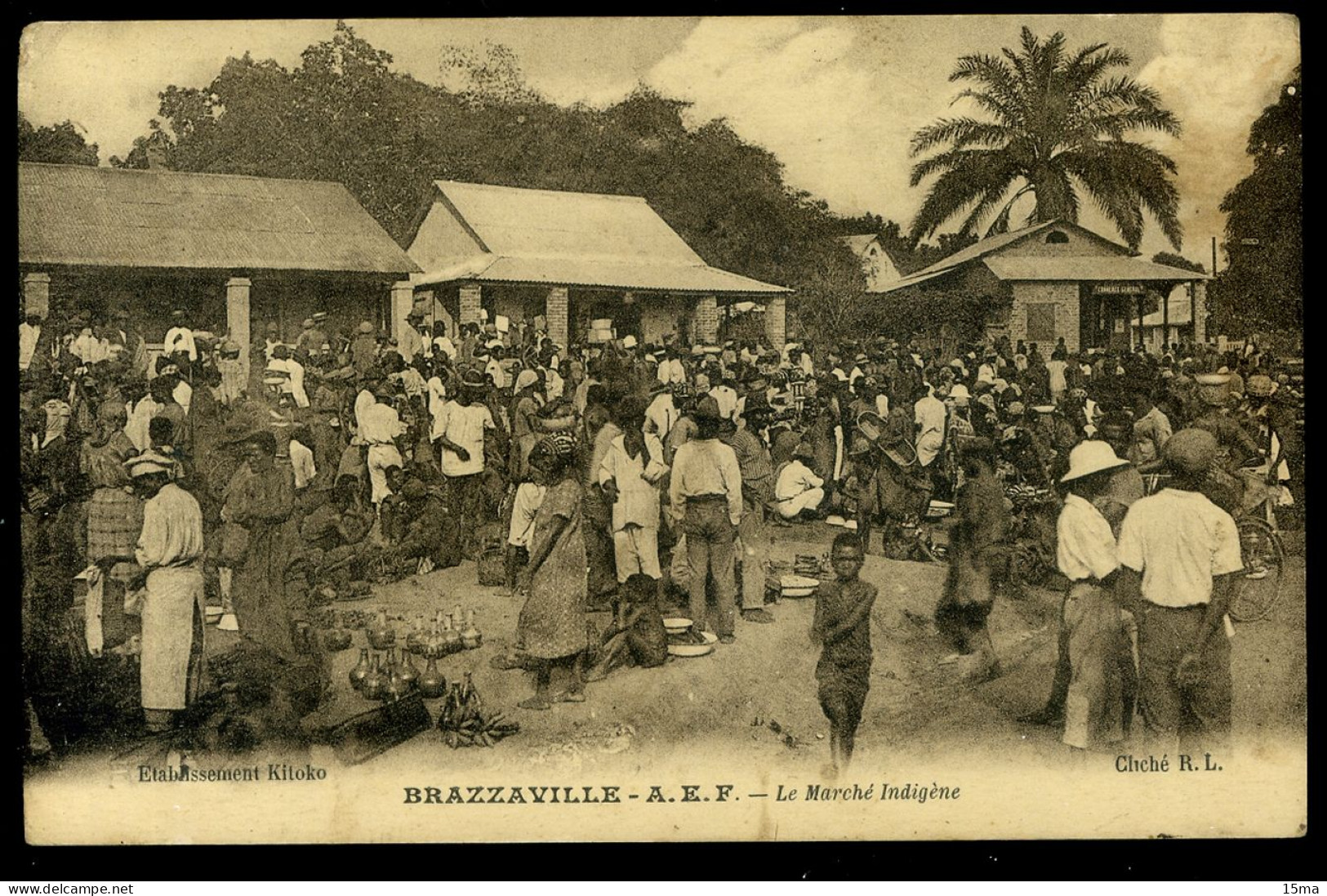 BRAZZAVILLE  AEF Le Marché Indigène RL - Brazzaville