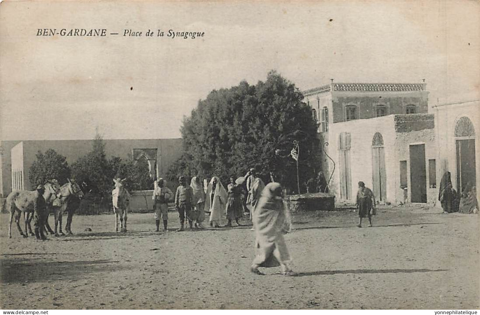 JUDAÏCA - JEWISH - TUNISIE - BEN-GARDANE - Place De La Synagogue - Jud-474 - Jewish