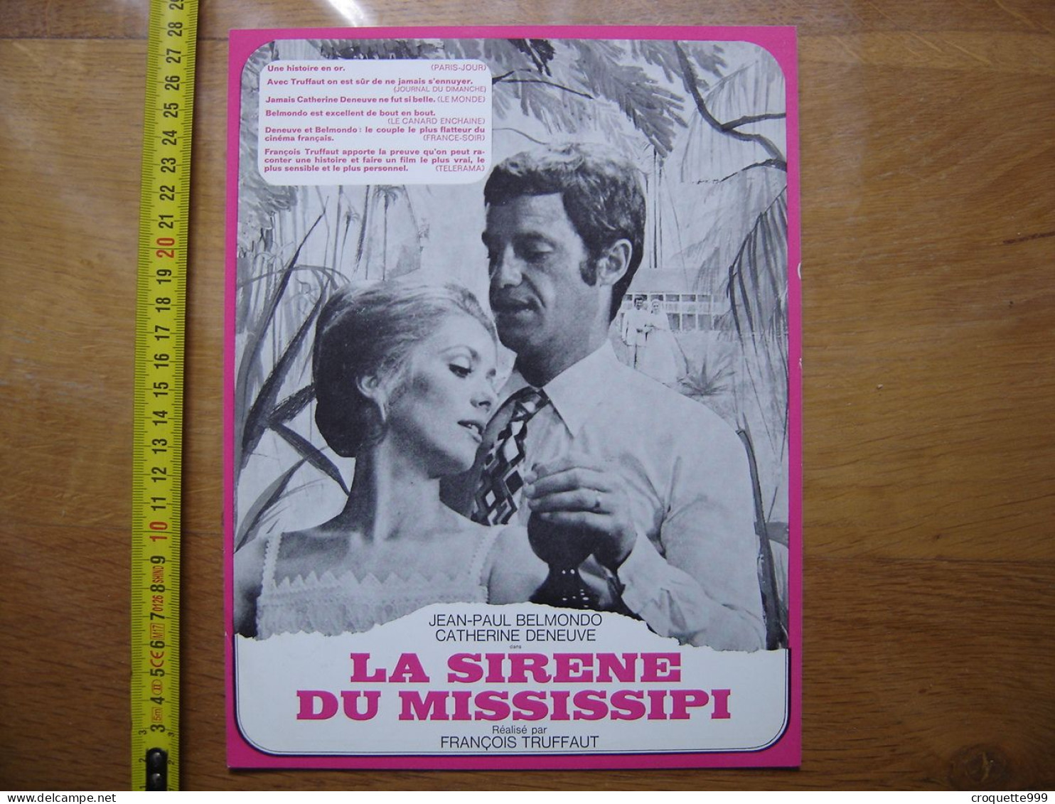 Synopsis Cinema Movie LA SIRENE DU MISSISSIPI Belmondo Deneuve Truffaut - Autres & Non Classés