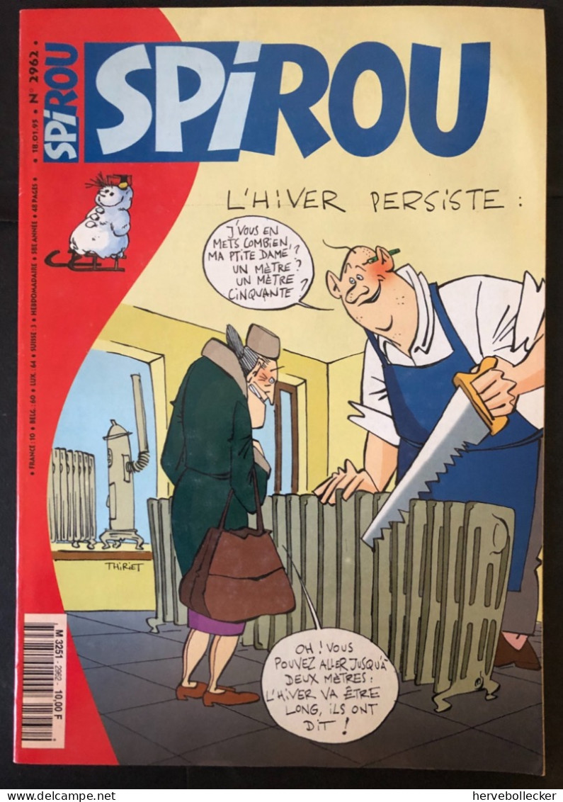 Spirou Hebdomadaire N° 2962 -1995 - Spirou Magazine