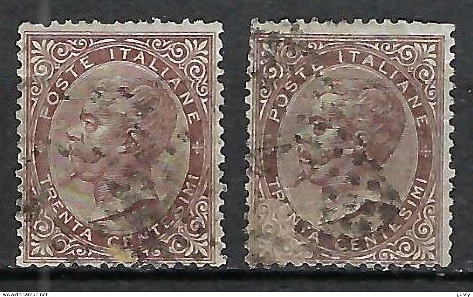 ITALIE Ca. 1863-77: 2x Le Y&T 18, 2 Nuances - Used