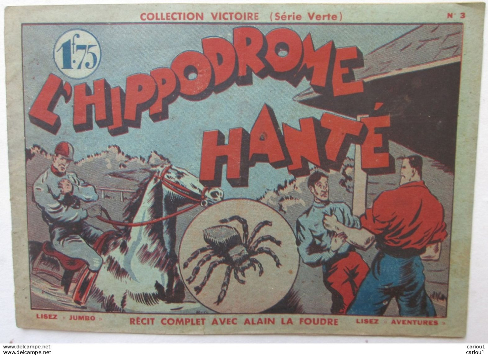 C1 Collection VICTOIRE Serie Verte # 3 1941 ALAIN LA FOUDRE L Hippodrome Hante PORT INCLUS FRANCE - Originalausgaben - Franz. Sprache