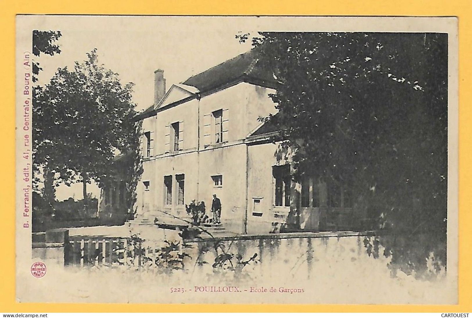CPA POUILLOUX - Ecole De Garçons -1907 - Digoin
