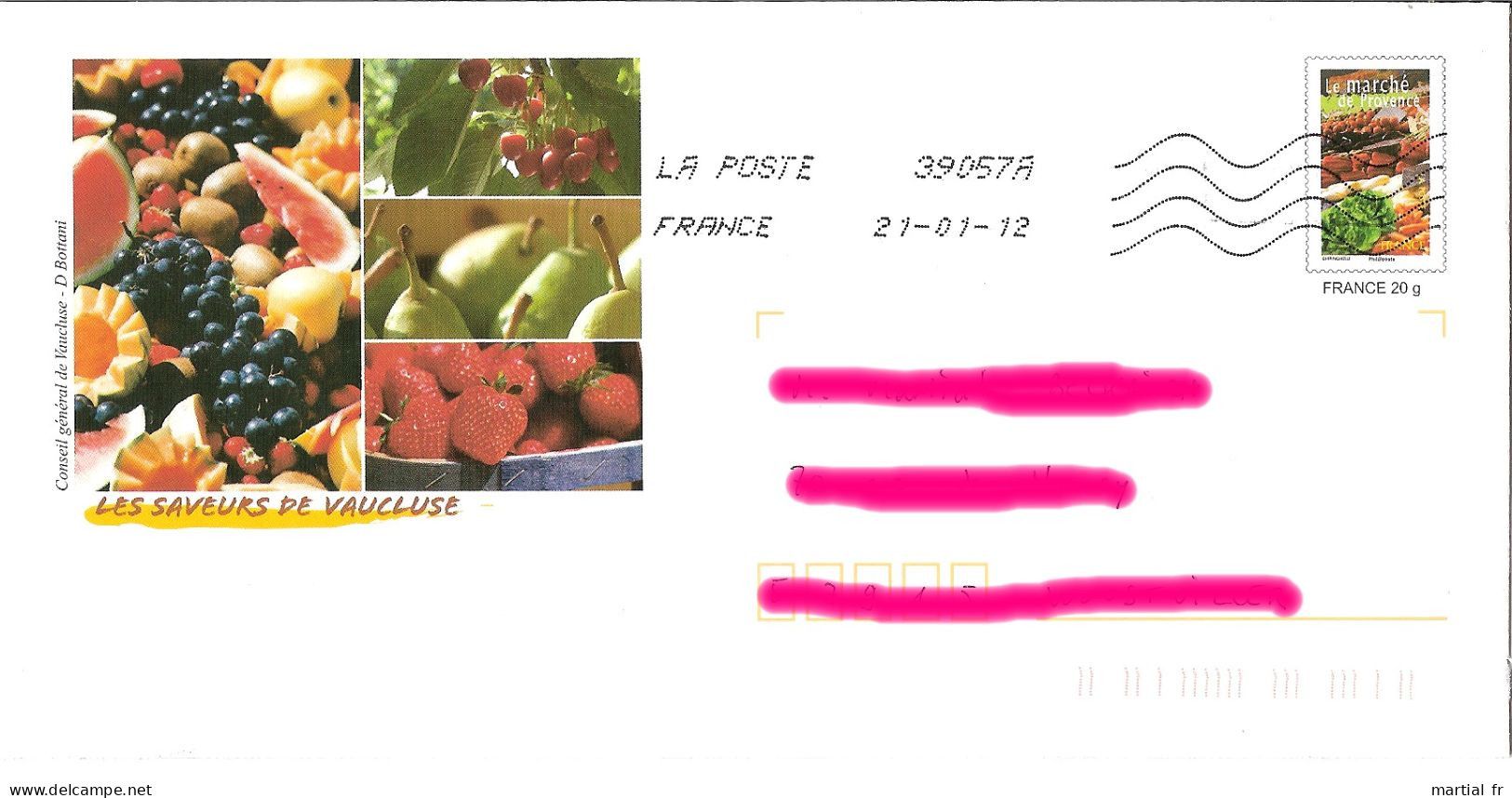 PAP FRANCE FRUIT FRUCHT OBST VAUCLUSE RAISIN PASTEQUE MELON CERISE POIRE FRAISE Marché Provence FRUIT Grape WATER MELON - Obst & Früchte
