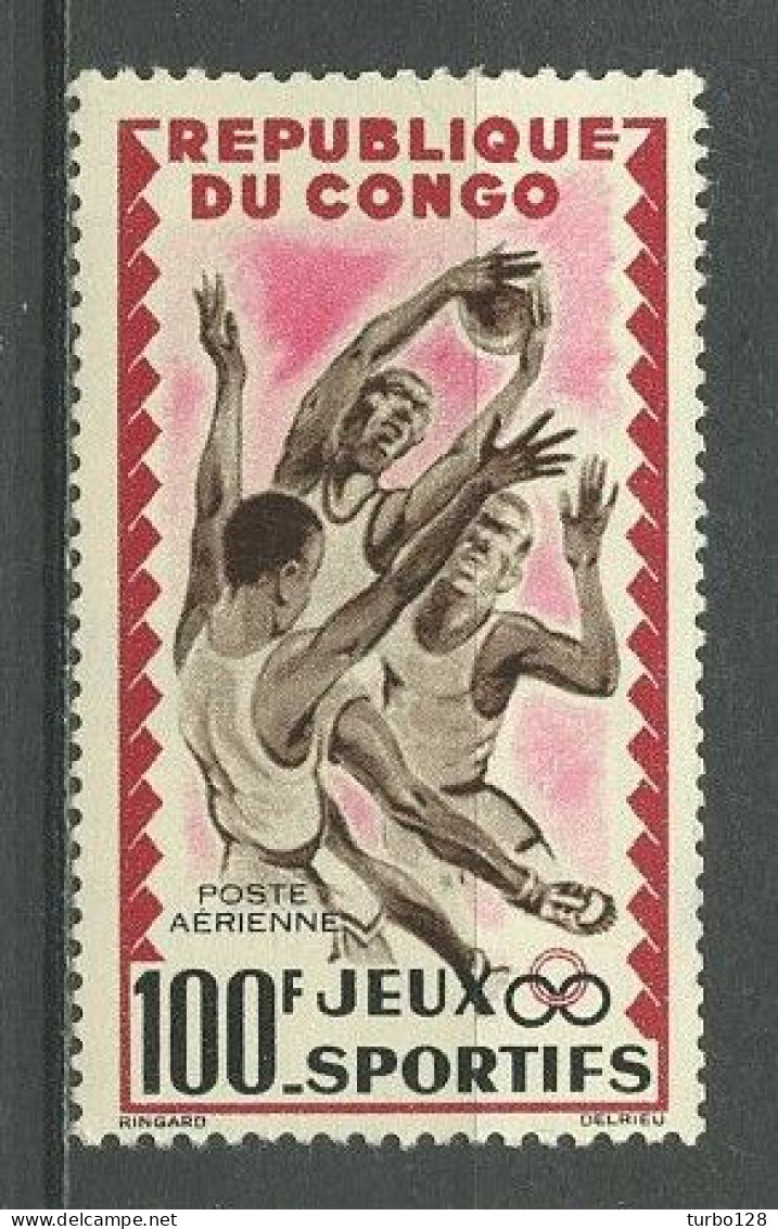 CONGO 1962 PA N° 7 ** Neuf MNH Superbe C 3.25 € Sport Jeux Sportifs Africains Basket-ball - Neufs