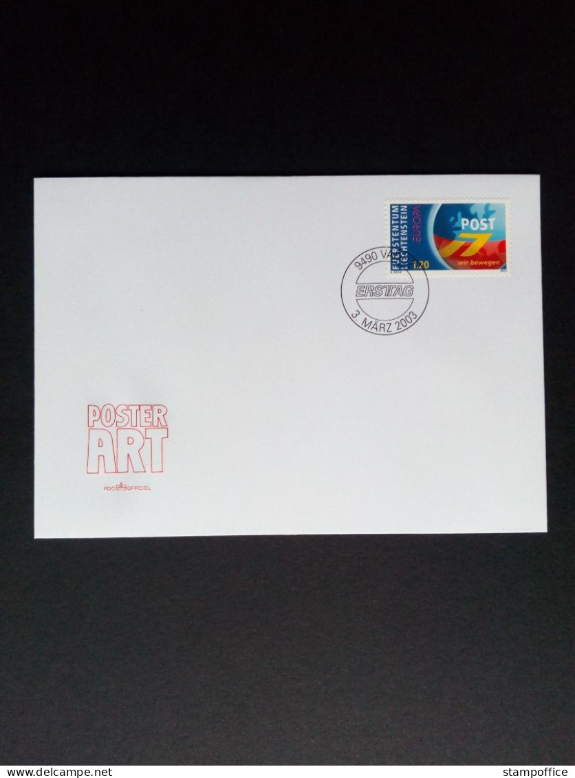 LIECHTENSTEIN MI-NR. 1310 FDC EUROPA 2003 PLAKATKUNST - 2003