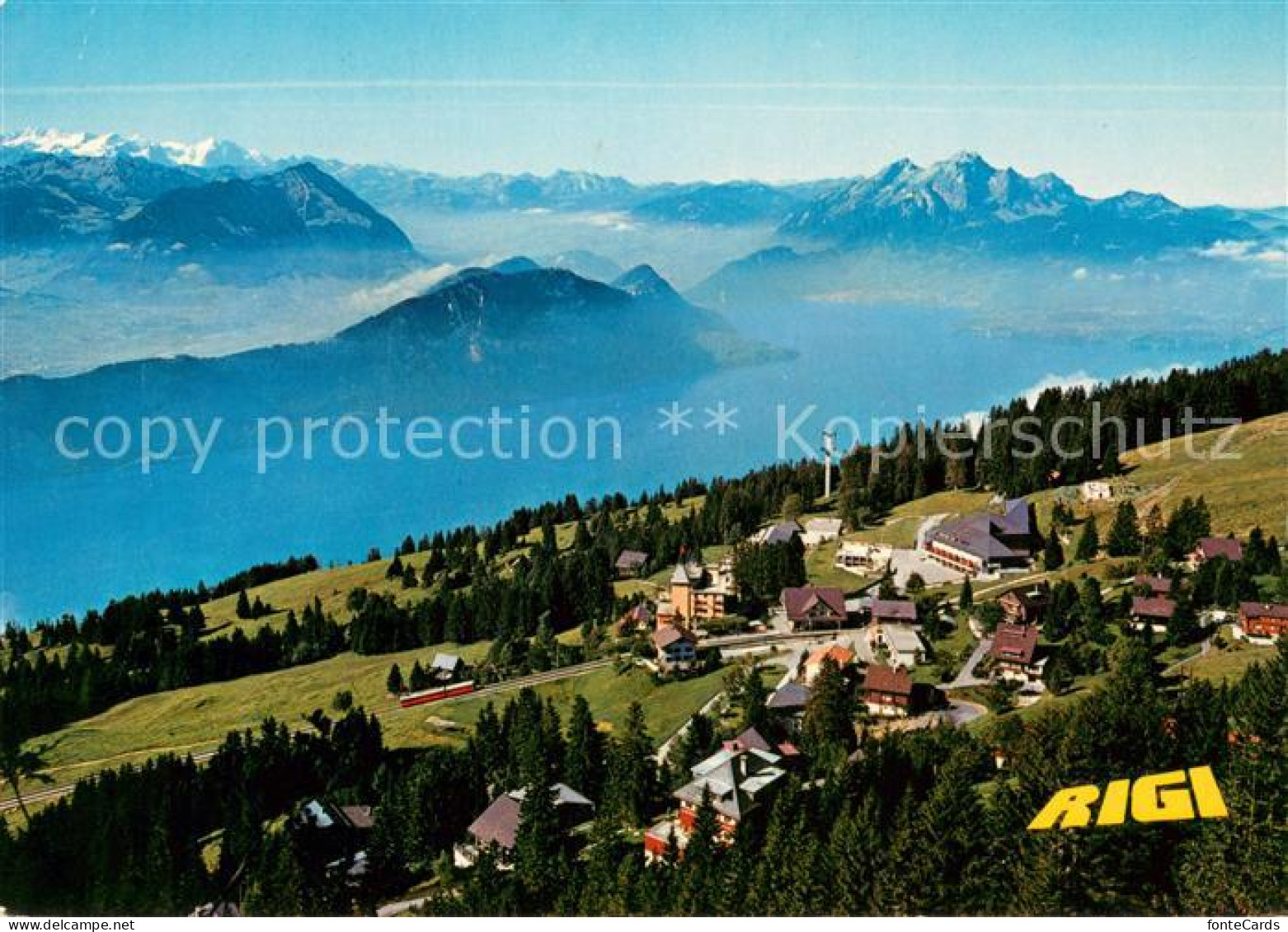 13712736 Rigi Kaltbad Mit Berner Alpen Stanserhorn Buergenstock Pilatus Vierwald - Autres & Non Classés