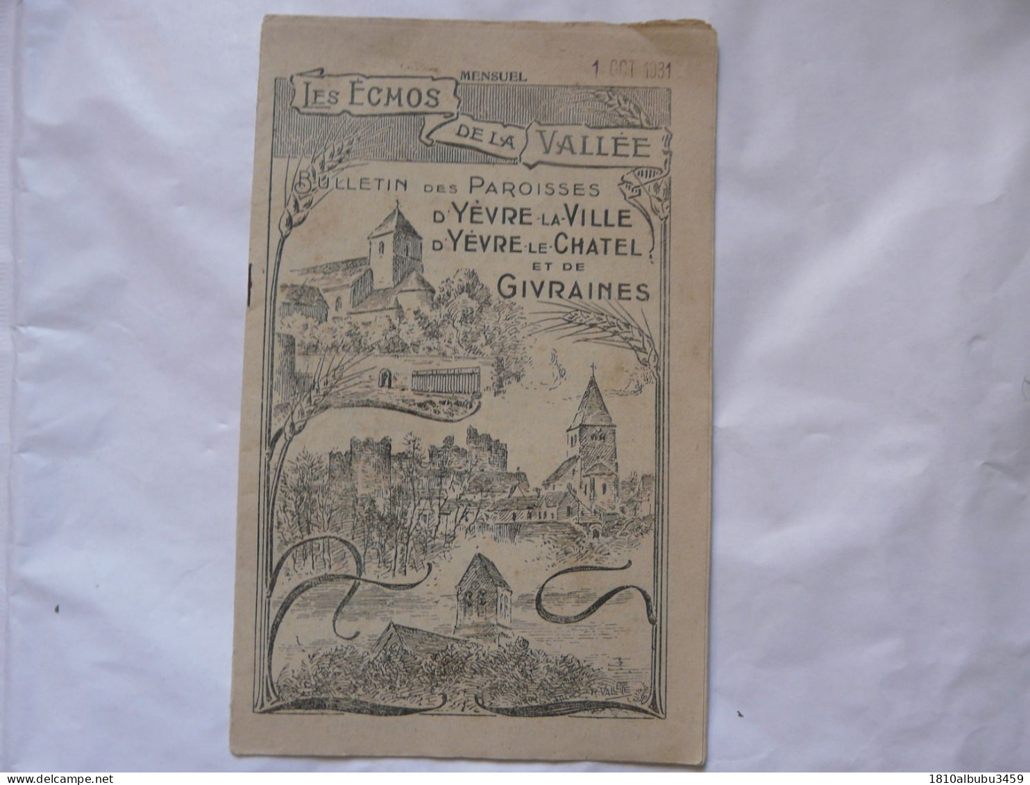 LES ECHOS DE LA VALLEE - BULLETIN DES PAROISSES D'YEVRE-LA-VILLE, D'YEVRES-LE-CHATEL Et De GIVRAINES 1931 - Godsdienst