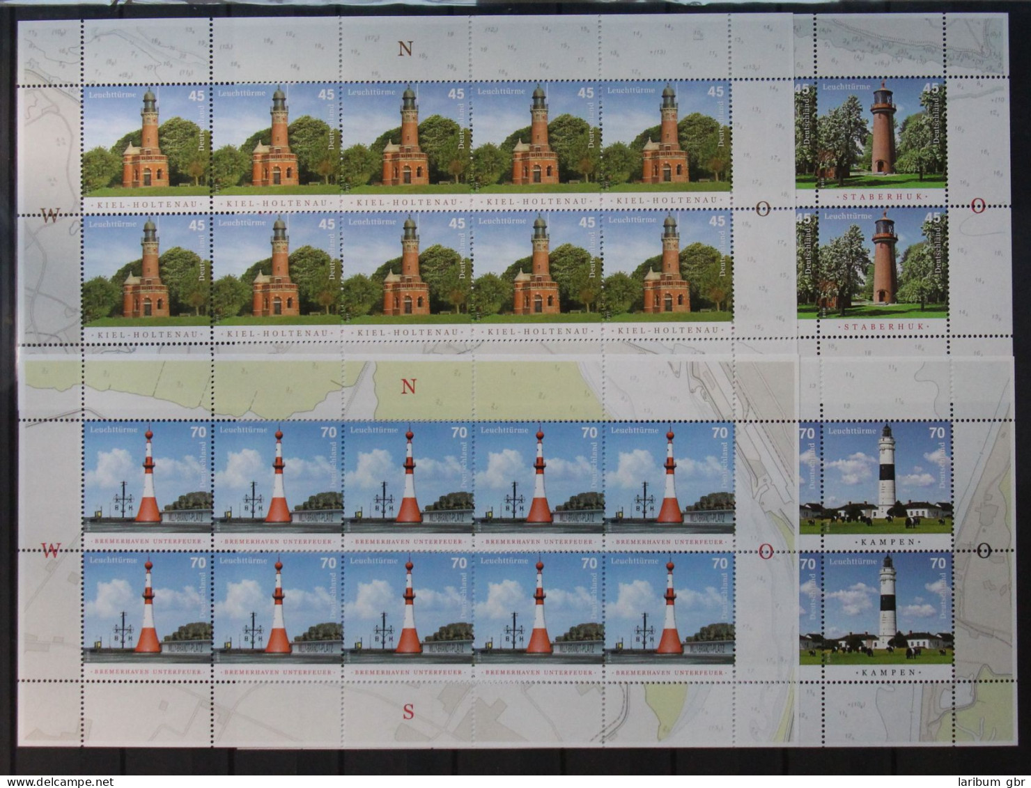 BRD Bund Lot Motive Leuchttürme Postfrisch Als Kleinbogen #IQ003 - Altri & Non Classificati