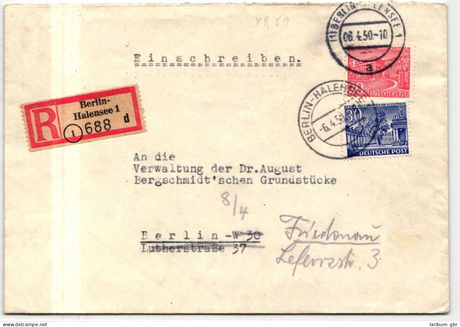 Berlin 49, 51 Auf Brief Als Mischfrankatur Portogerecht #JG150 - Sonstige & Ohne Zuordnung
