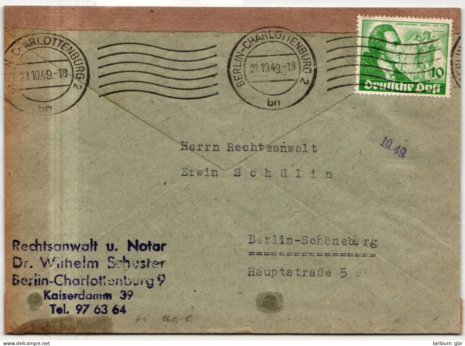 Berlin 61 Auf Postkarte Als Einzelfrankatur Portogerecht, Wiederverwendet #JG141 - Other & Unclassified