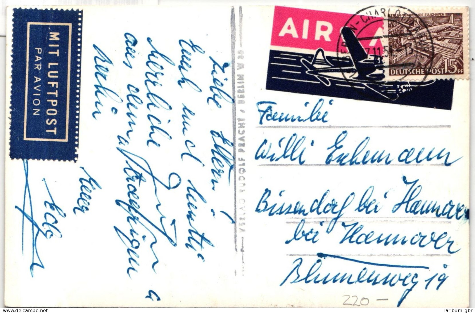 Berlin 48 Auf Postkarte Als Einzelfrankatur Portogerecht #JG211 - Other & Unclassified