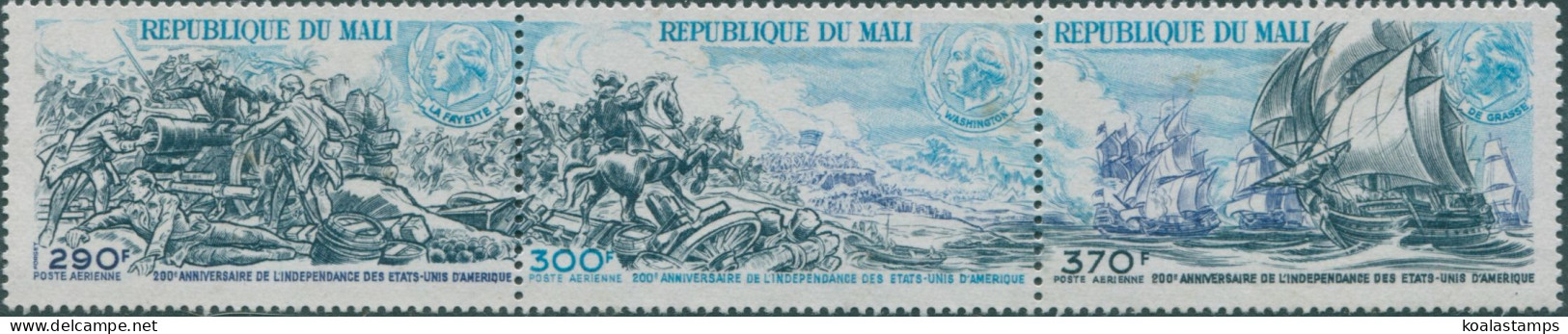 Mali 1975 SG501-503 American Revolution Set MNH - Mali (1959-...)