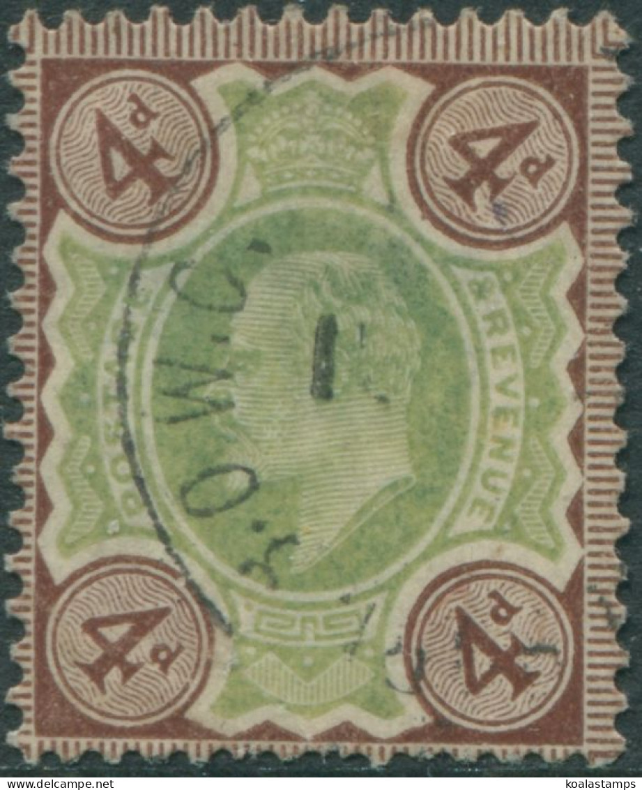 Great Britain 1902 SG235 4d Green And Grey-brown KEVII FU - Non Classificati