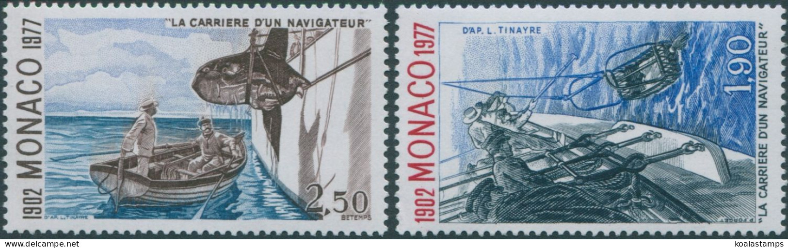 Monaco 1977 SG1292-1293 Career Of A Navigator MNH - Other & Unclassified