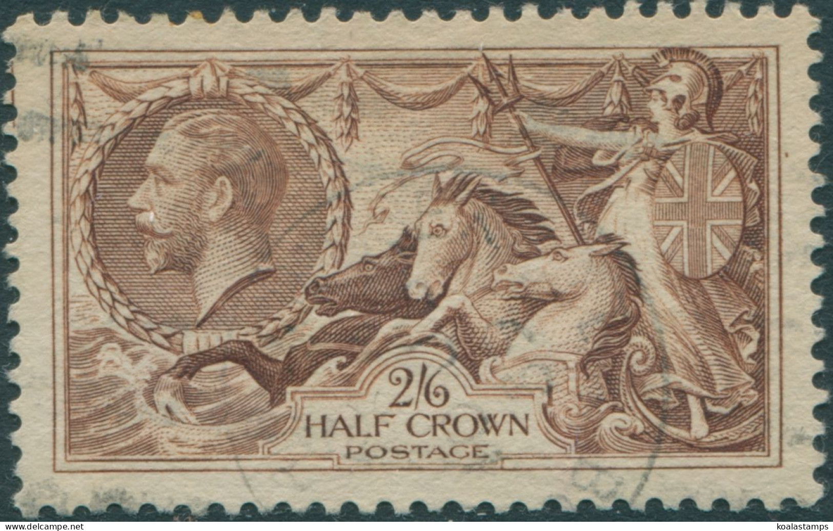 Great Britain 1918 SG415 2/6d Reddish Brown KGV Sea Horses FU - Non Classés