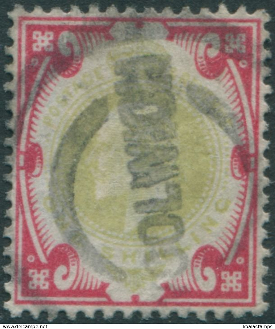 Great Britain 1902 SG257 1/- Dull Green And Carmine KEVII FU - Unclassified