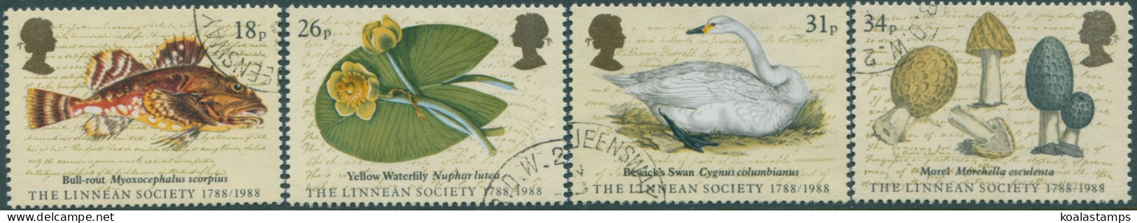 Great Britain 1988 SG1380-1383 QEII Linnean Society Set FU - Non Classés