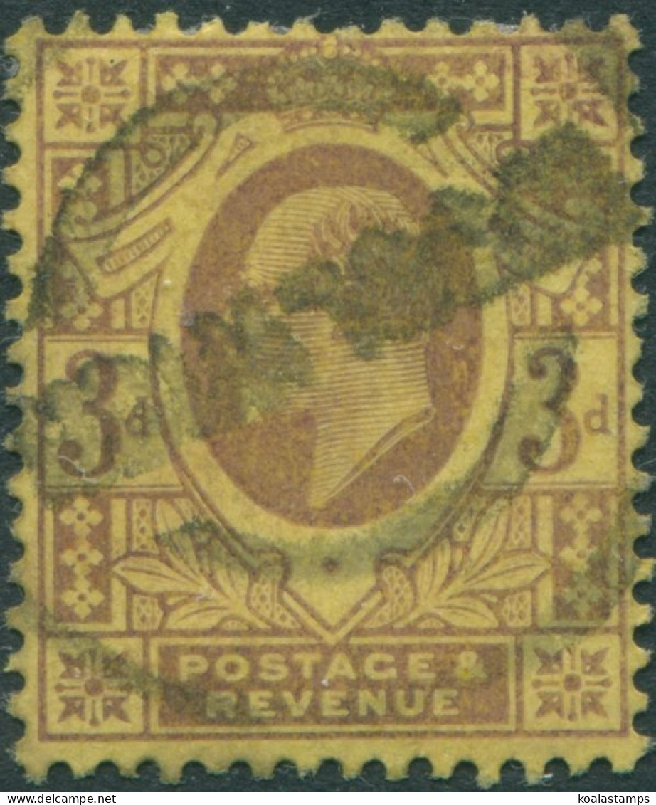 Great Britain 1902 SG232c 3d Pale Reddish Purple/orange-yellow KEVII FU - Unclassified