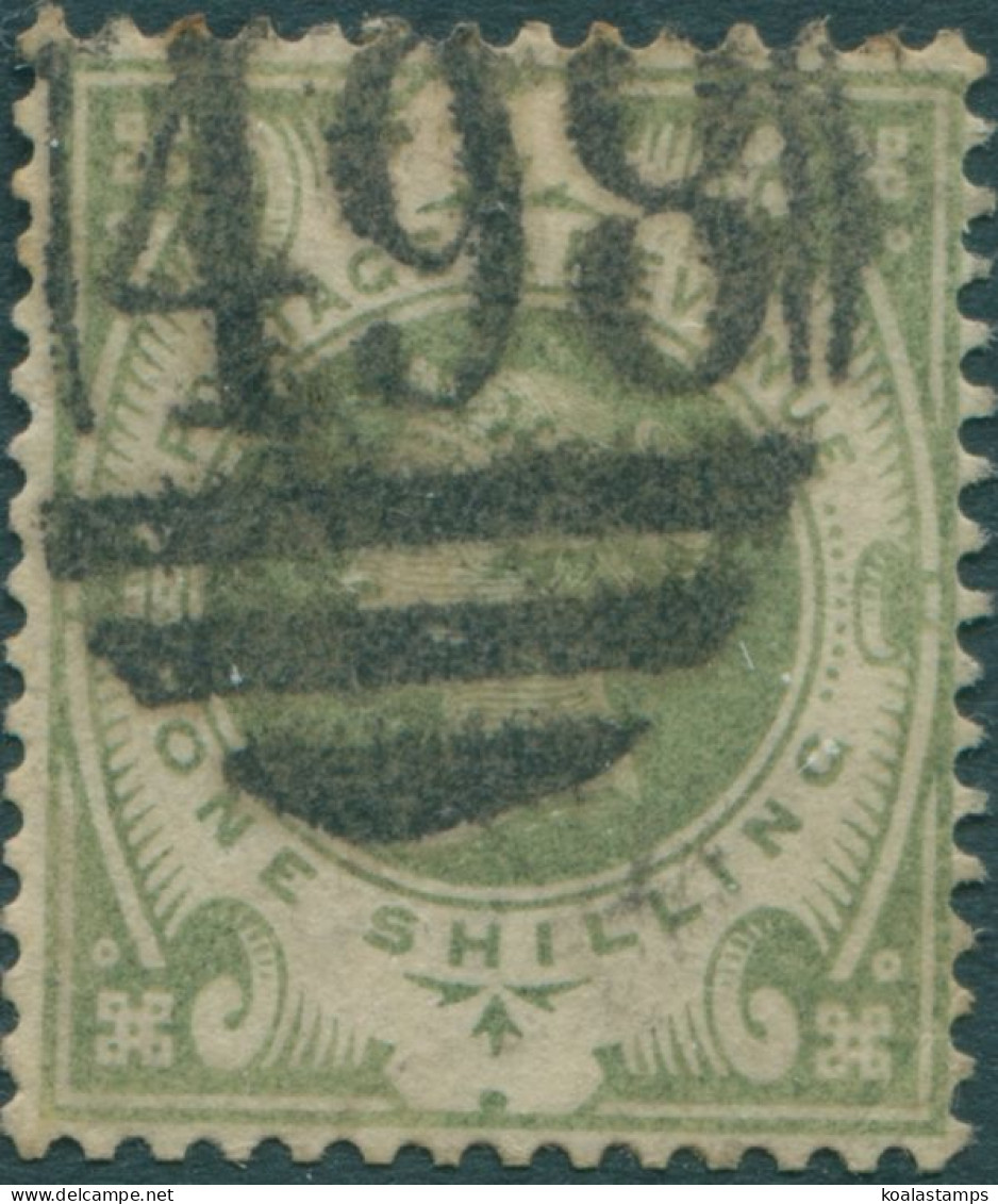 Great Britain 1887 SG211 1/- Dull Green QV FU - Andere & Zonder Classificatie