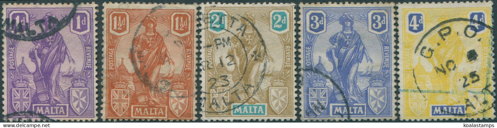 Malta 1922 SG126-132 Emblamatic Figure FU - Malte