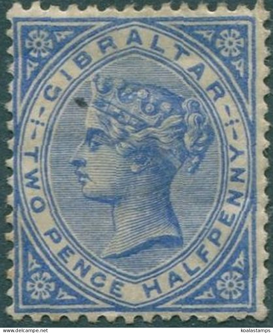 Gibraltar 1886 SG42 QV 2½d Blue MH - Gibraltar