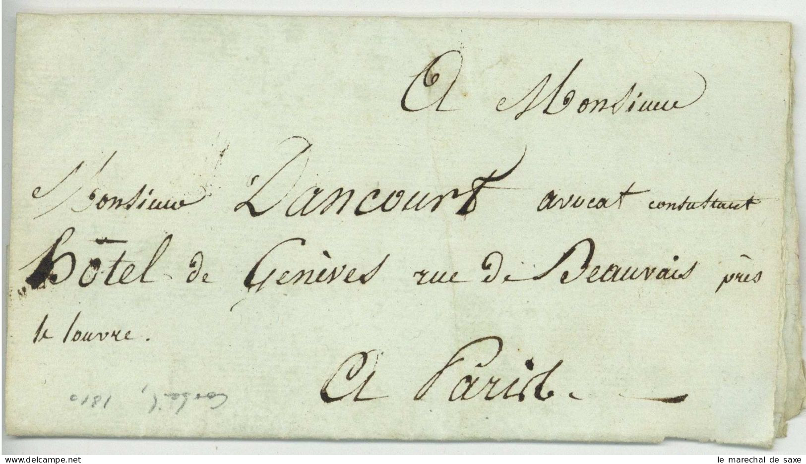 Corbeil 1810 Dancourt Pour Paris + Mention: 12 Sols Au Porteur Si La Lettre Et Remise à Cinq Heures Apres Midy Le 14 Mar - 1701-1800: Precursores XVIII