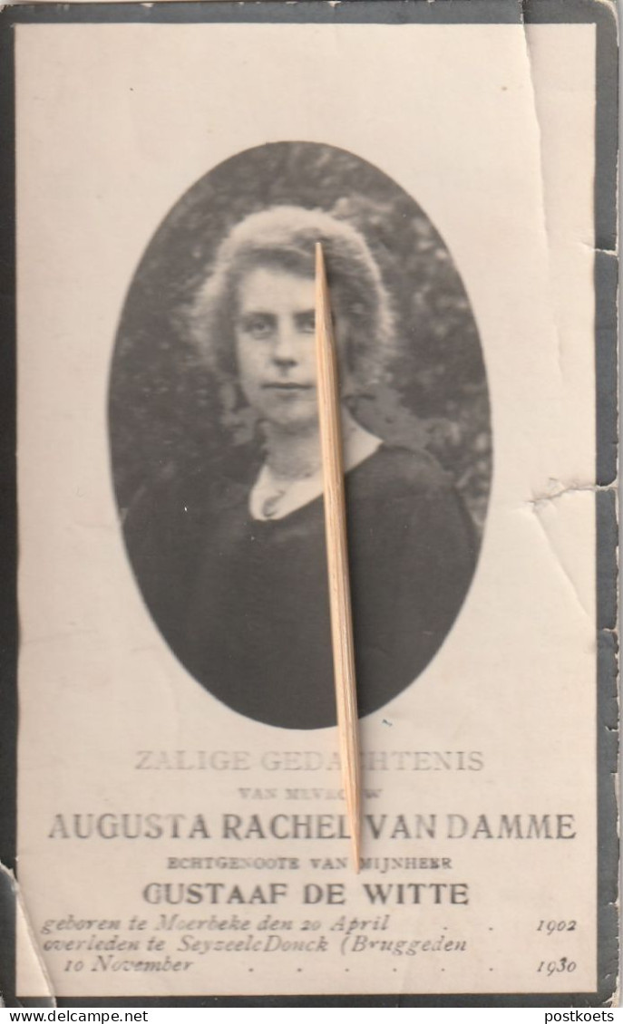 Meerbeke, Sijsele, Seyzeele Donck, 1930,; Augusta Van Damme, De Witte - Devotion Images