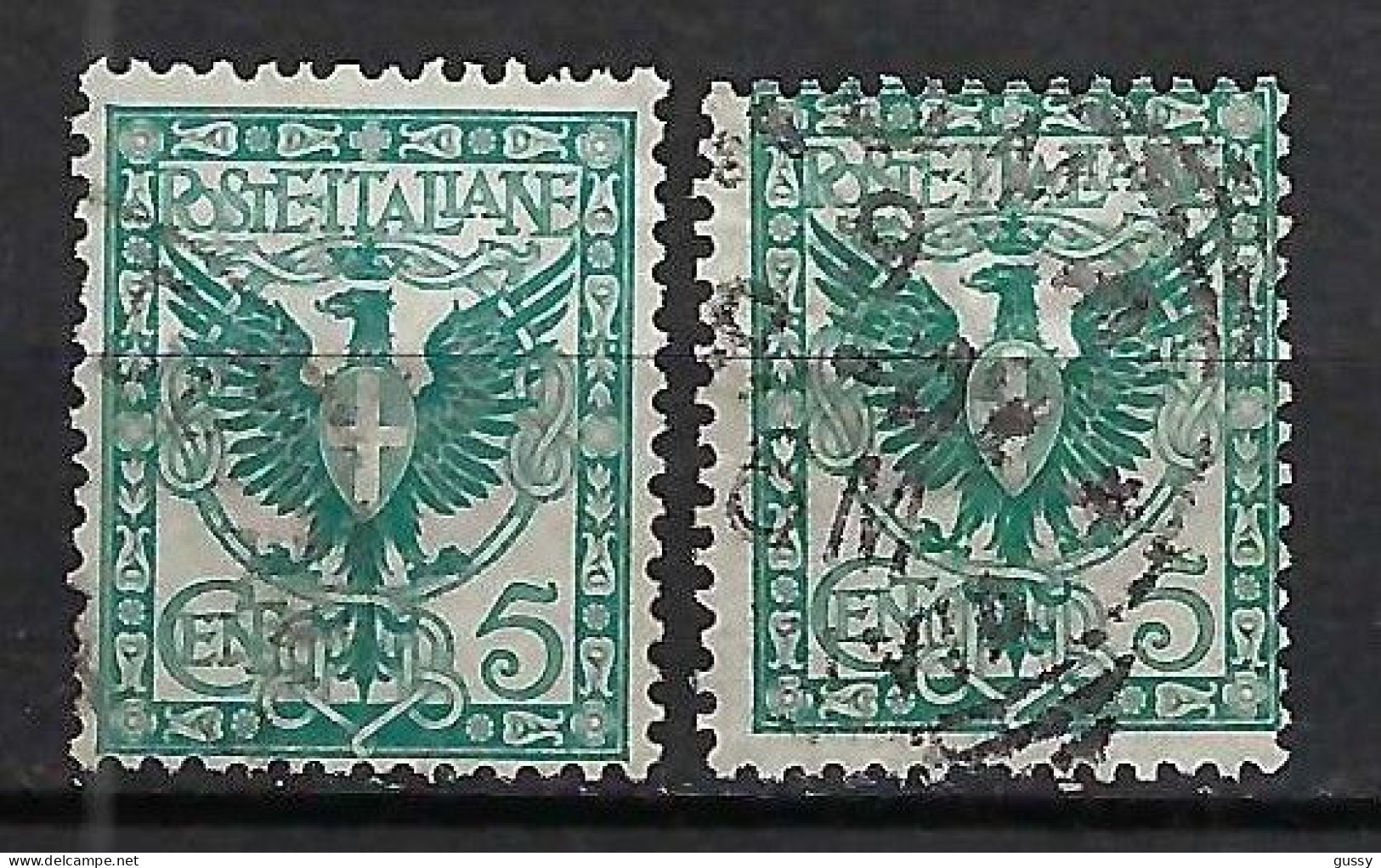 ITALIE Ca. 1901: 2x Le YT 60 Obl., 2 Nuances - Afgestempeld