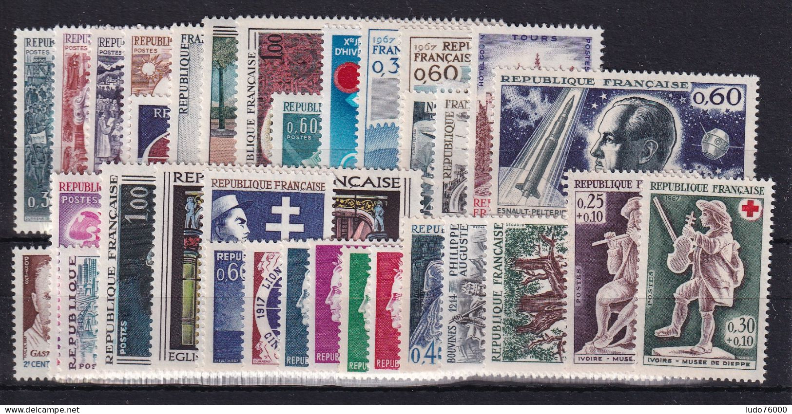 D 794 / LOT ANNEE 1967 COMPLETE NEUF** COTE 16€ - Verzamelingen