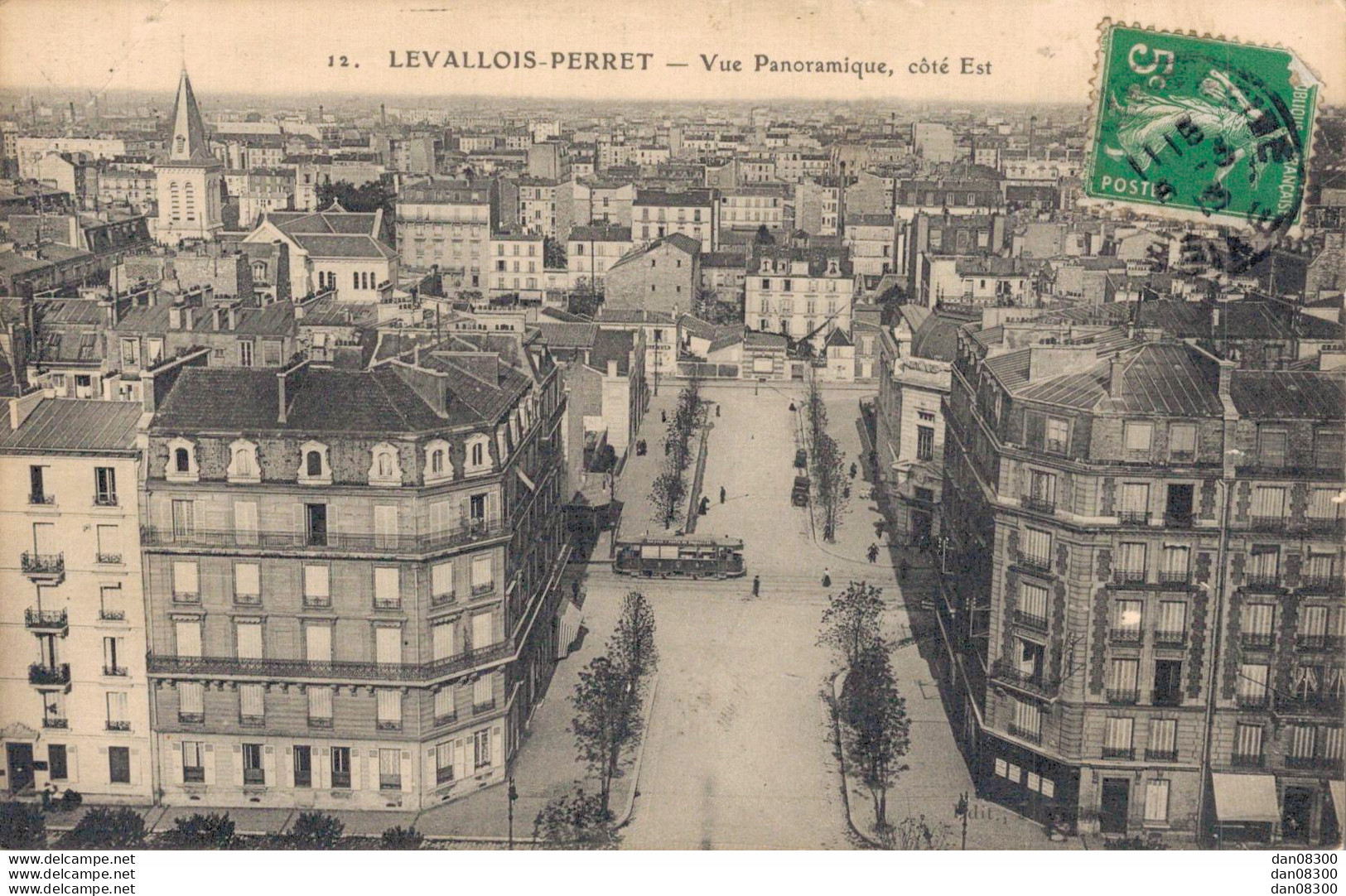 92 LEVALLOIS PERRET VUE PANORAMIQUE COTE EST - Levallois Perret