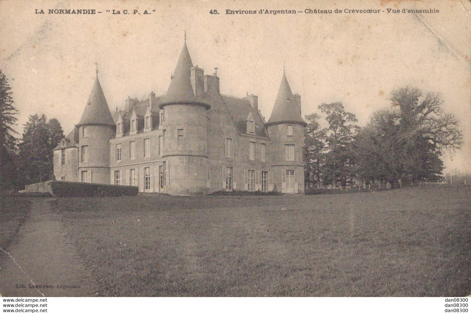 61 ENVIRONS D'ARGENTAN CHATEAU DE CREVECOEUR VUE D'ENSEMBLE - Argentan